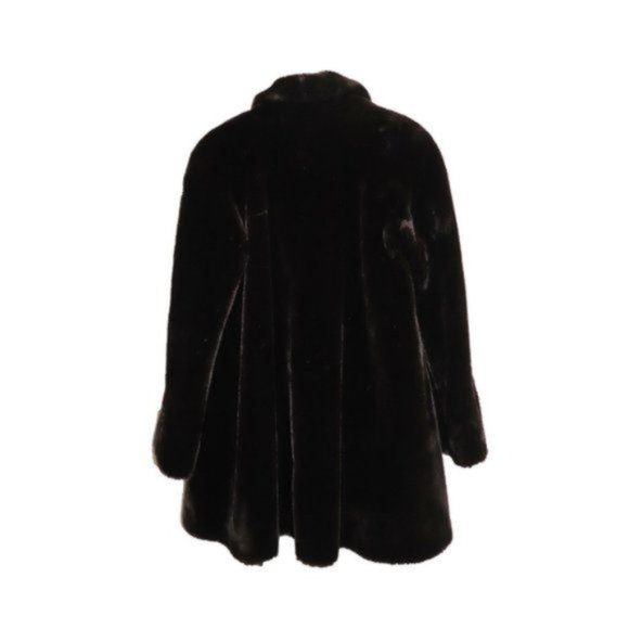 Irving Samuel Holt Renfrew Vintage Brown Faux Fur Jacket - Picture 7 of 12